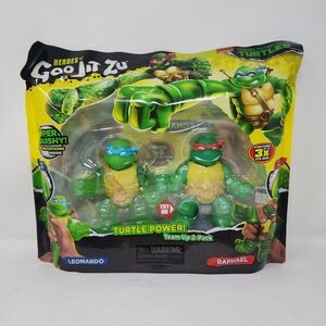 Goo Jit Zu Teenage Mutant Ninja Turtles 2 Pack Nickelodeon Leonardo Raphael